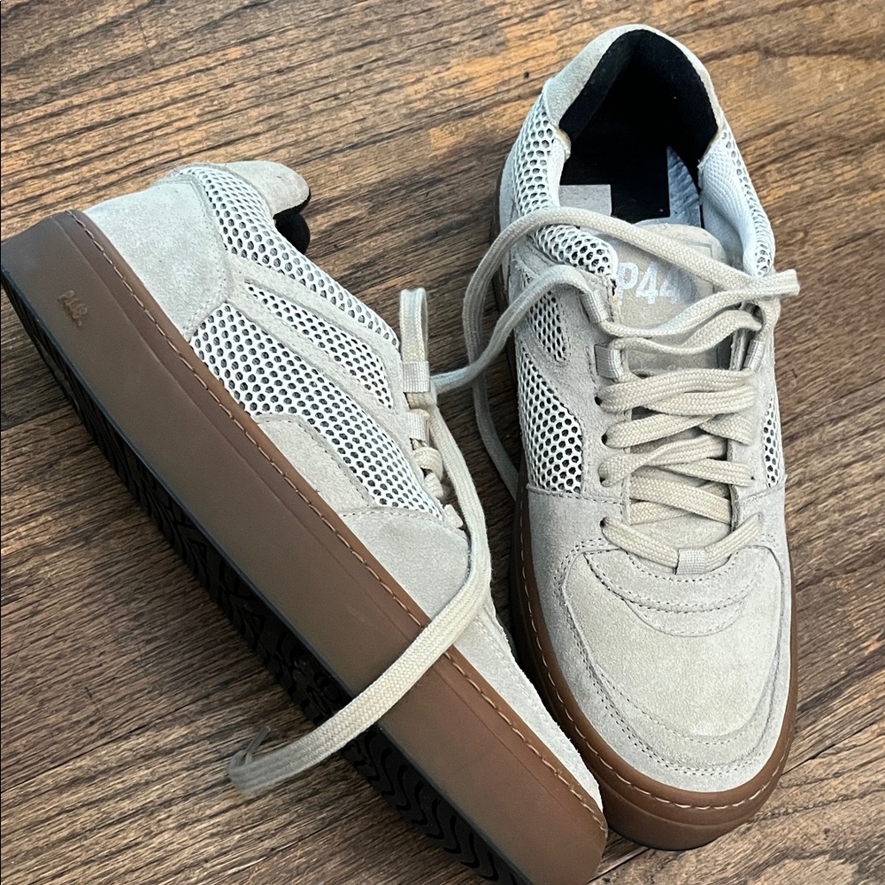 NEW P448 Beige Suede Sneakers